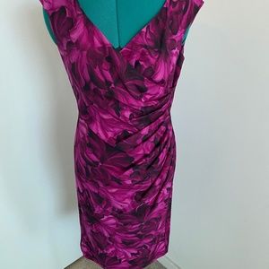 Anne Klein Fuchsia flowery dress